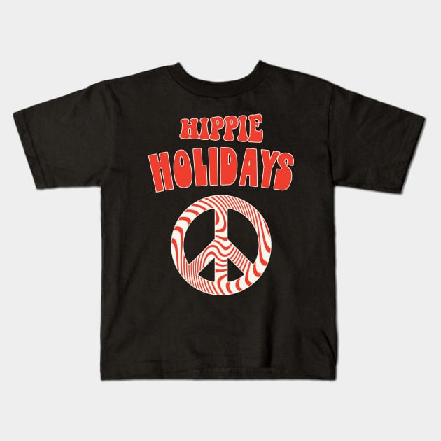 HIPPIE HOLIDAYS Kids T-Shirt by gnomeapple